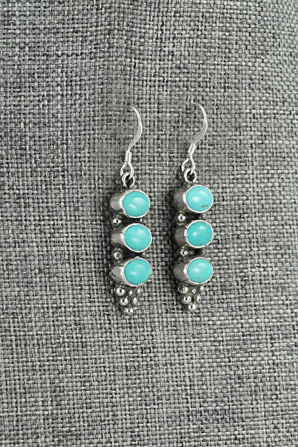 Turquoise & Sterling Silver Earrings - Gary Shorty