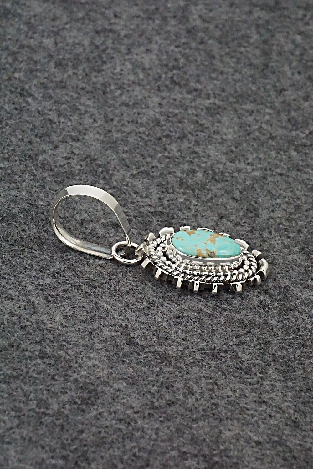 Turquoise & Sterling Silver Pendant - Randy Billy