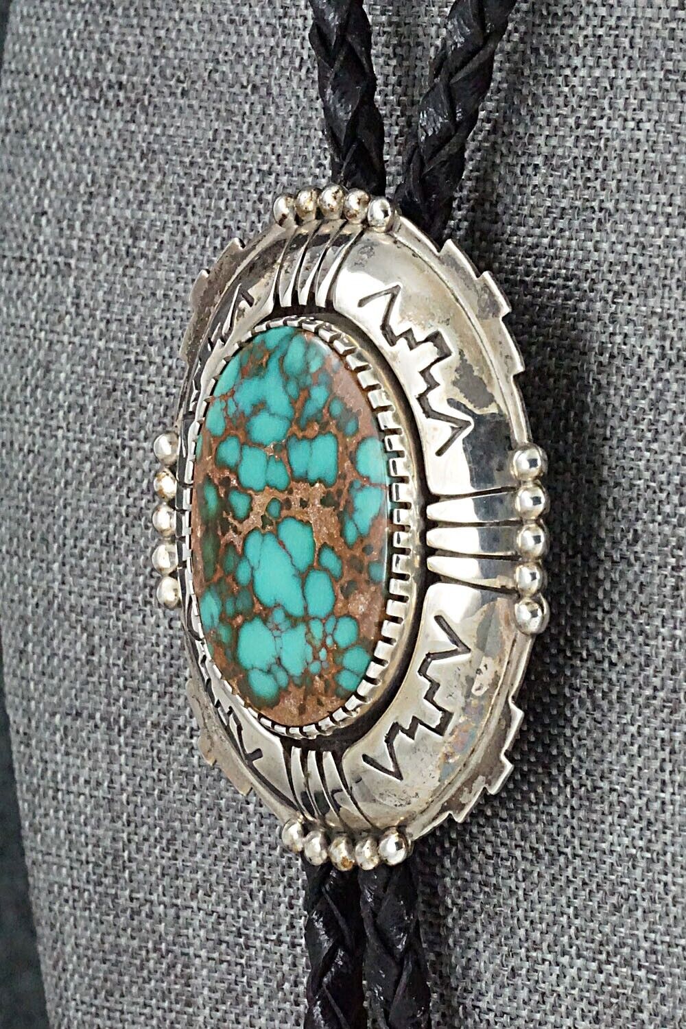 Turquoise & Sterling Silver Bolo Tie - Oliver Smith
