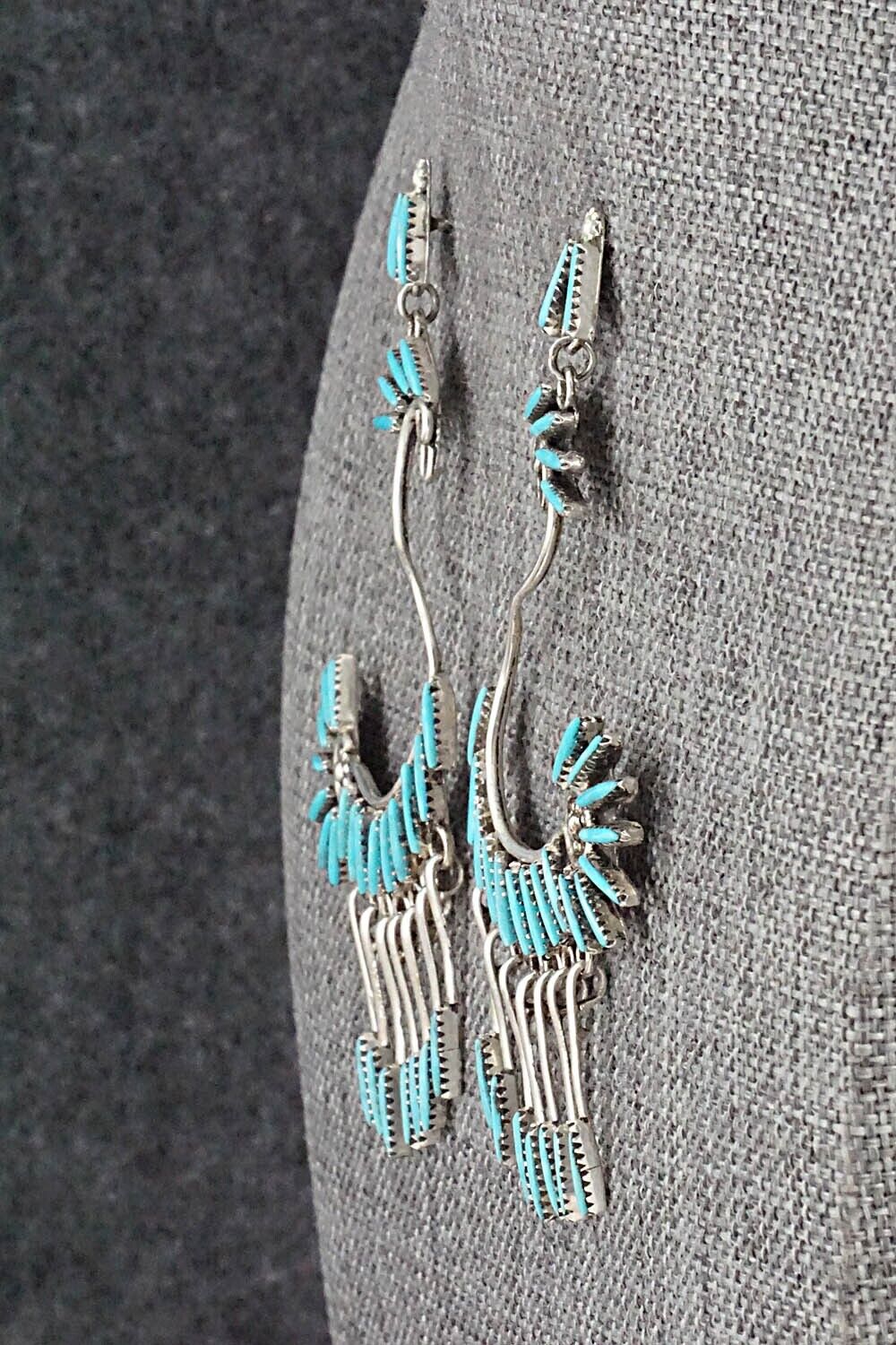 Turquoise & Sterling Silver Earrings - Jeannie Lastiyano