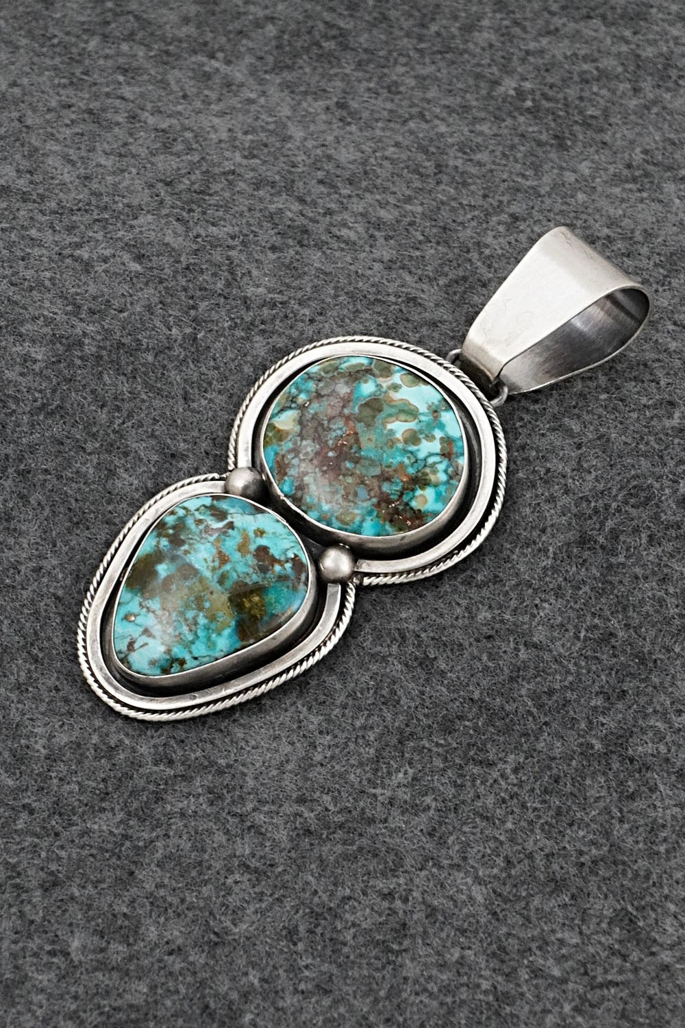 Turquoise & Sterling Silver Pendant - Paul Livingston