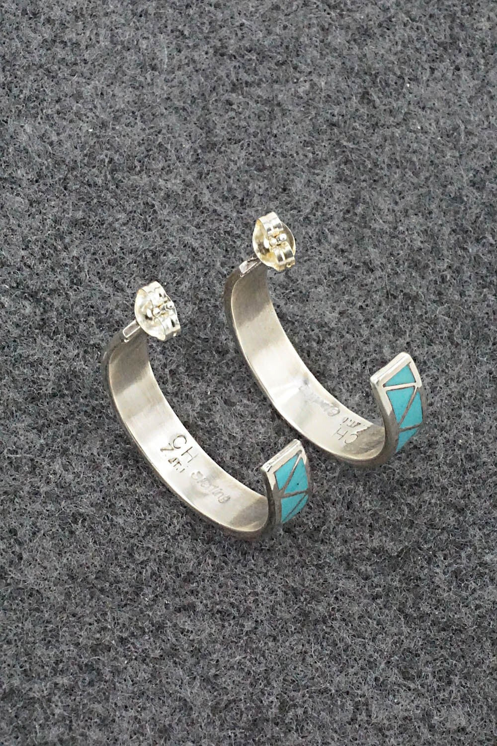 Turquoise & Sterling Silver Earrings - Claudine Haloo