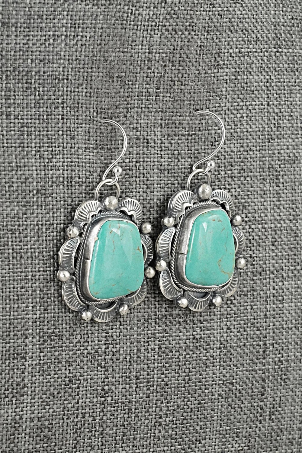 Turquoise & Sterling Silver Earrings - Jackson Hoskie