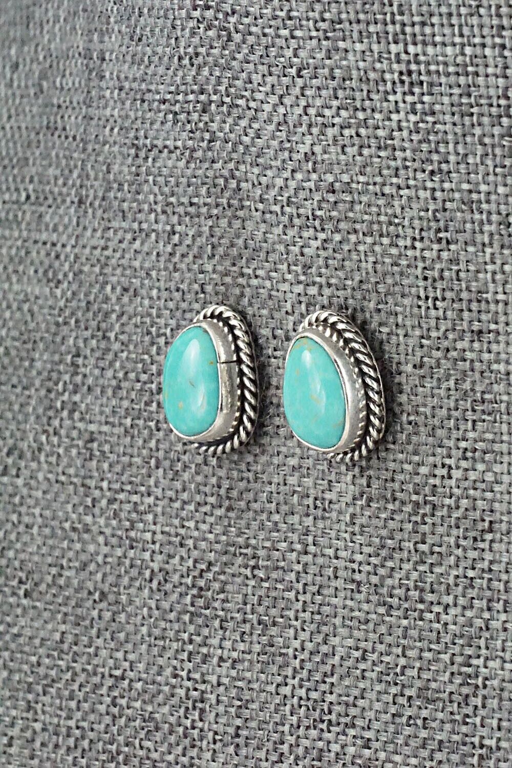 Turquoise & Sterling Silver Earrings - Marco Begaye