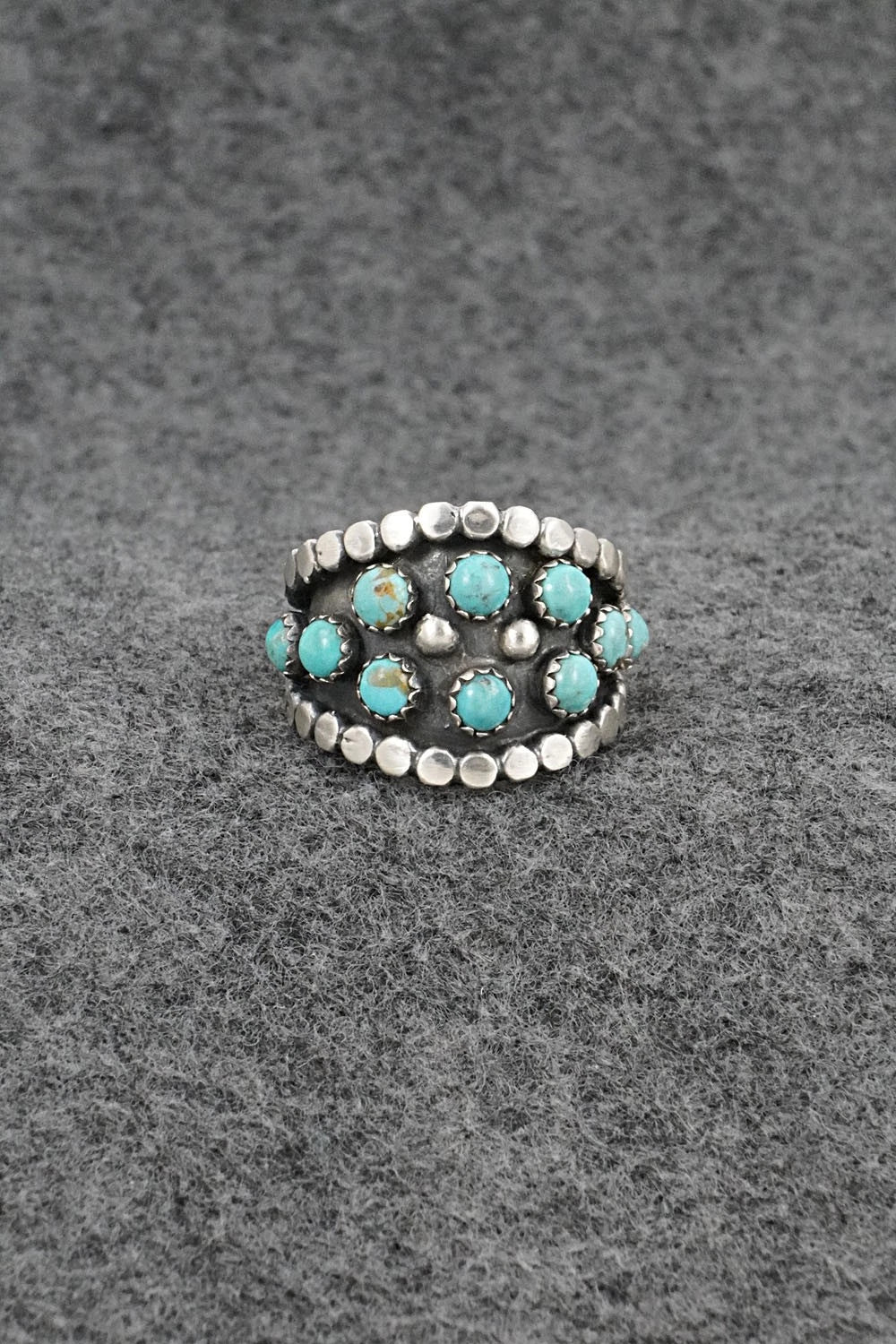 Turquoise & Sterling Silver Ring - Harry B. Yazzie - Size 7