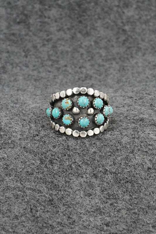 Turquoise & Sterling Silver Ring - Harry B. Yazzie - Size 7