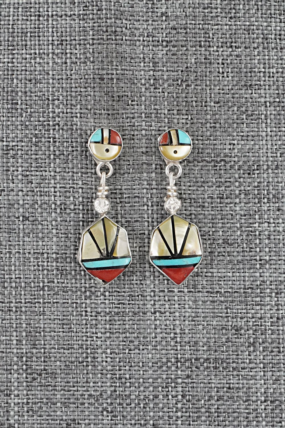 Multi-Stone Inlay & Sterling Silver Earrings - Ola Eriacho