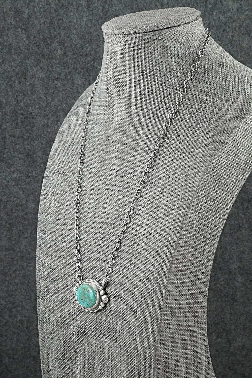 Turquoise & Sterling Silver Necklace - Darrin Livingston