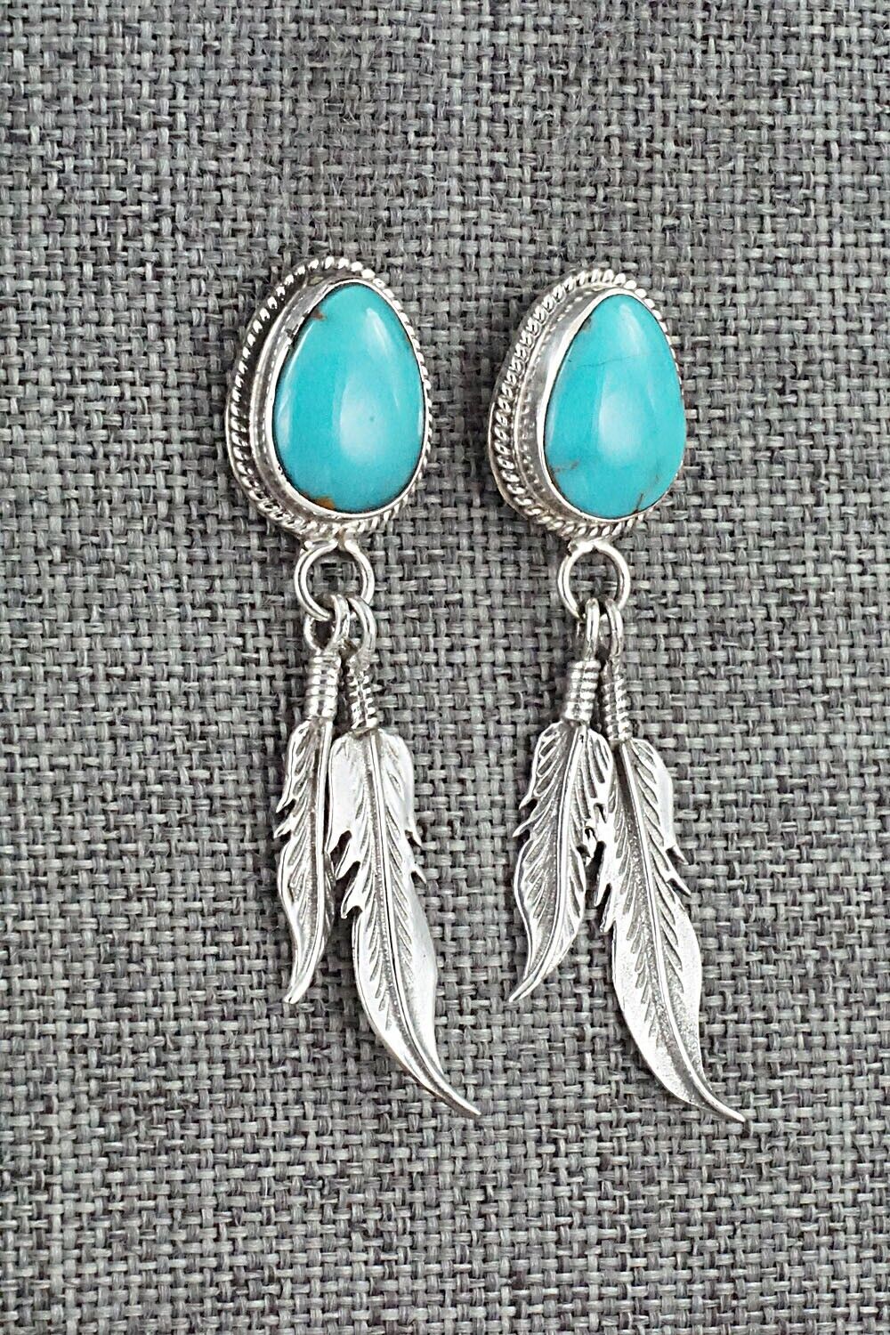 Turquoise and Sterling Silver Earrings - Sharon McCarthy