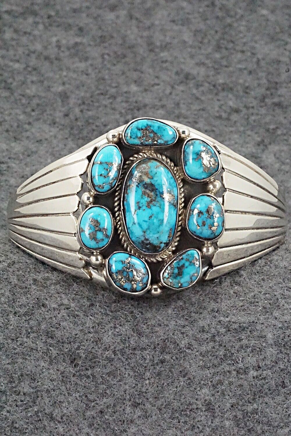 Turquoise and Sterling Silver Bracelet - Ted Brea