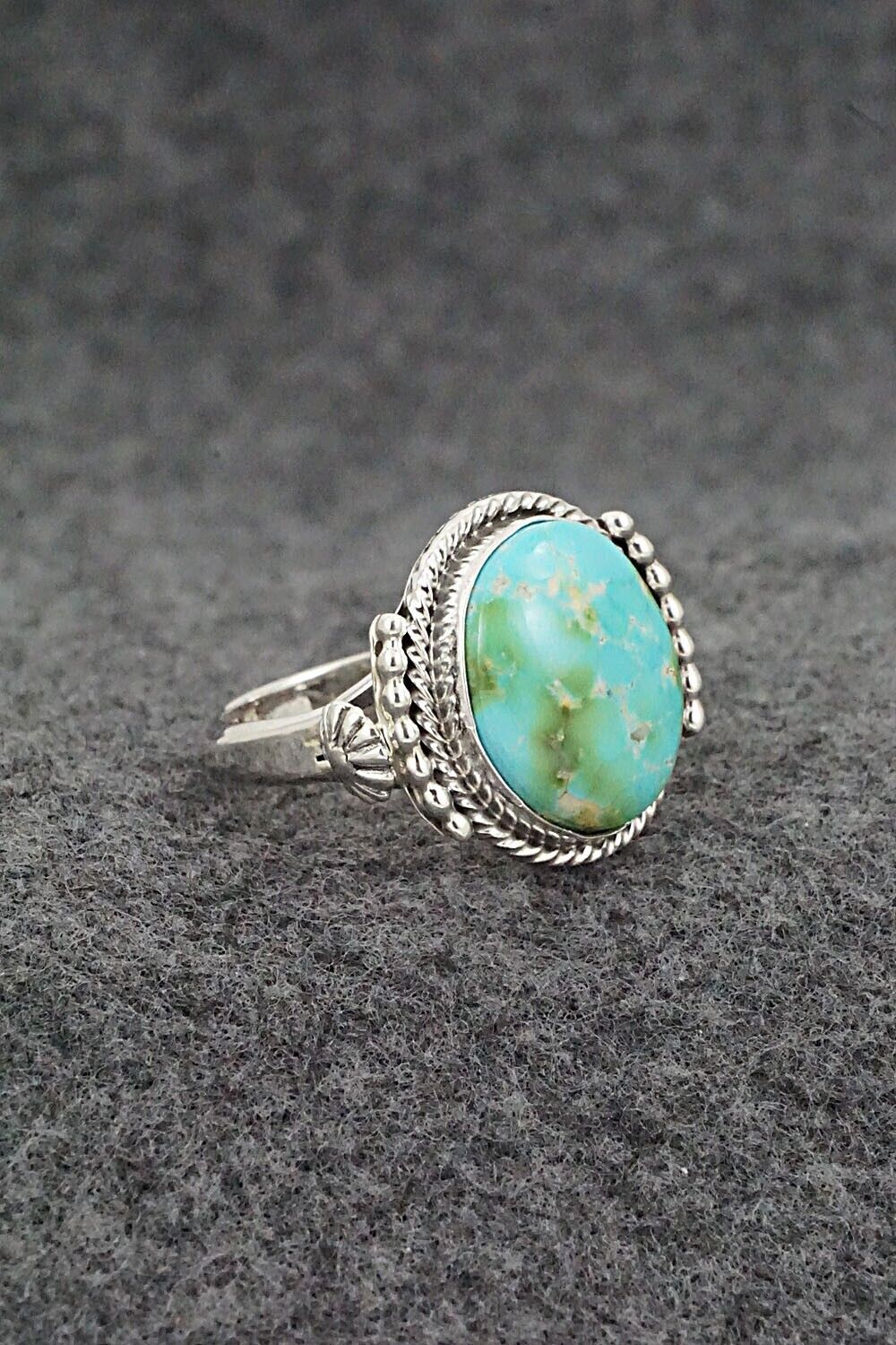Turquoise & Sterling Silver Ring - Andrew Vandever - Size 8.75