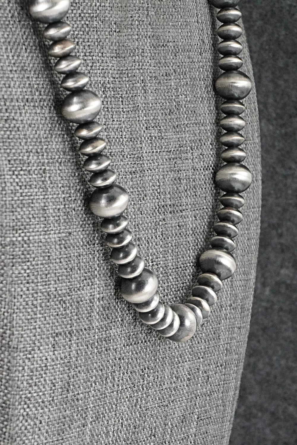 Sterling Silver Navajo Pearl Necklace 18" - Crystal Haley