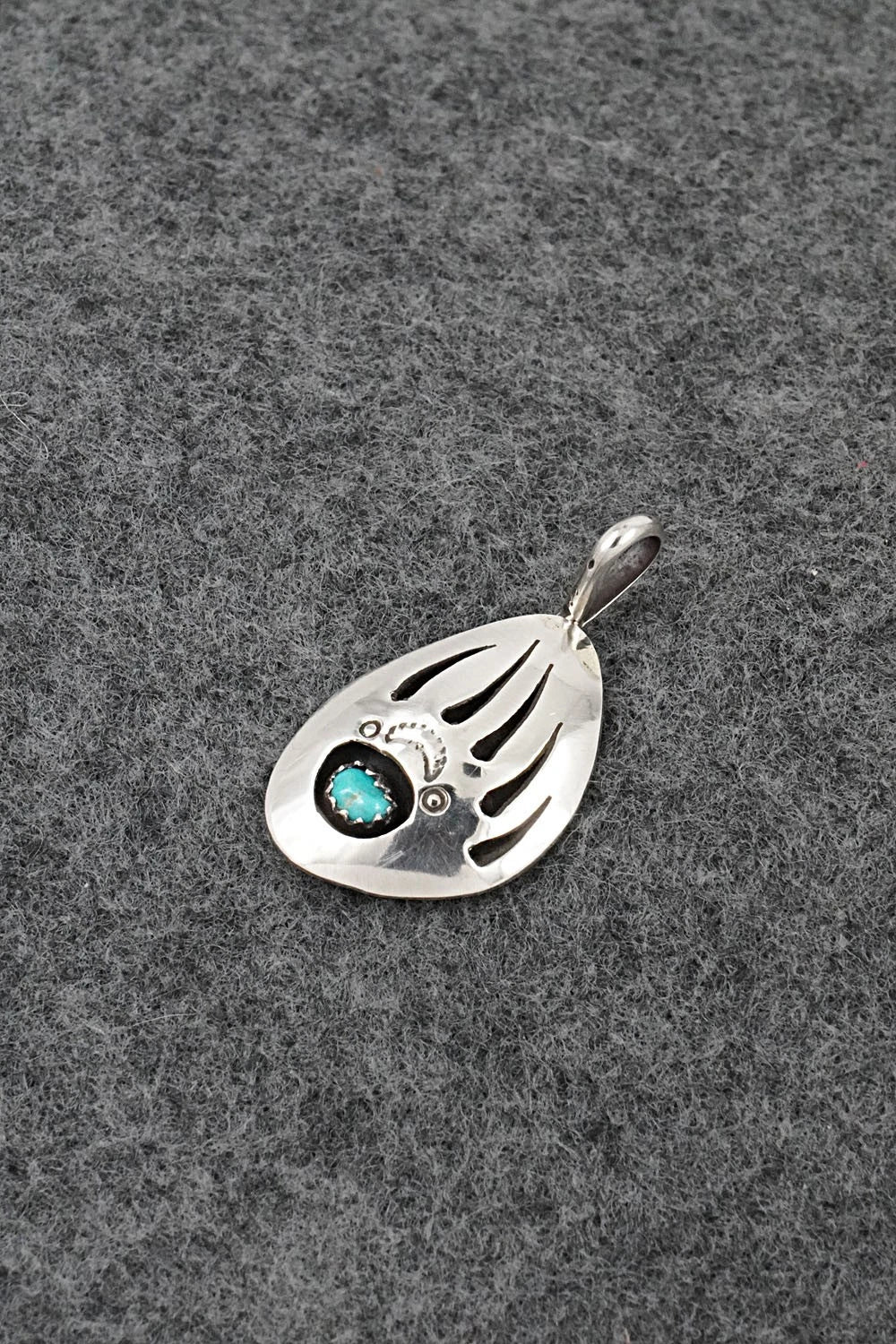 Turquoise & Sterling Silver Pendant - Ervin Begay