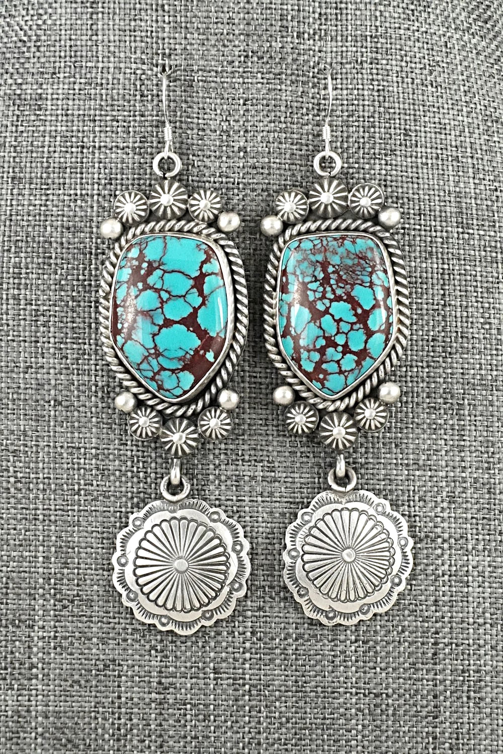 Turquoise & Sterling Silver Earrings - Michael Calladitto