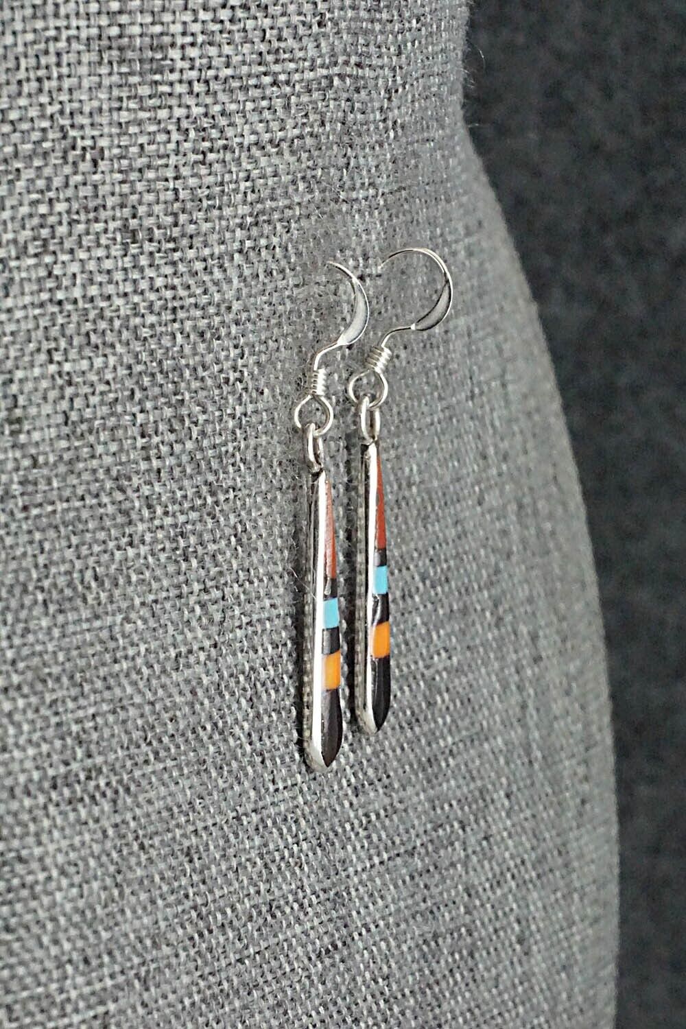 Multi-Stone & Sterling Silver Earrings - Stanford Etsate