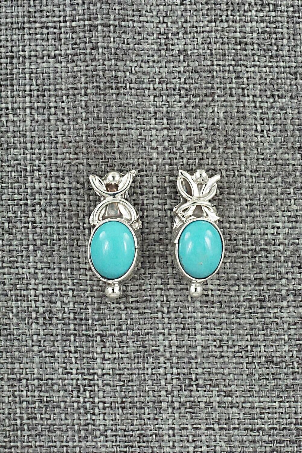 Turquoise & Sterling Silver Earrings - Annette Chiquito