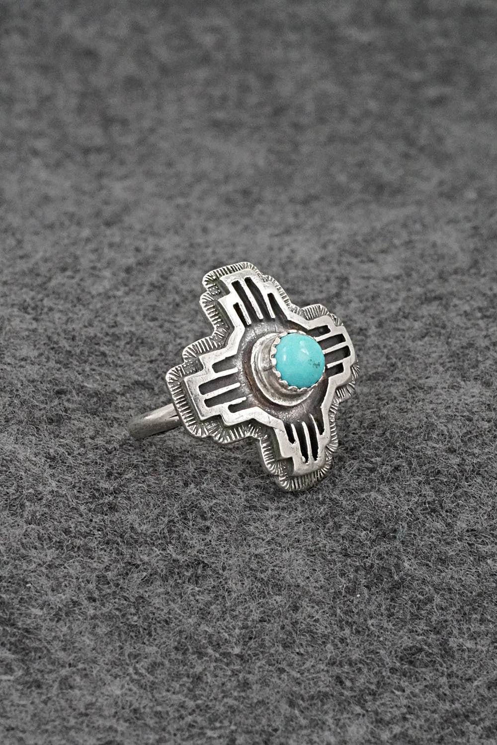 Turquoise and Sterling Silver Ring - Letricia Largo - Size 6.5