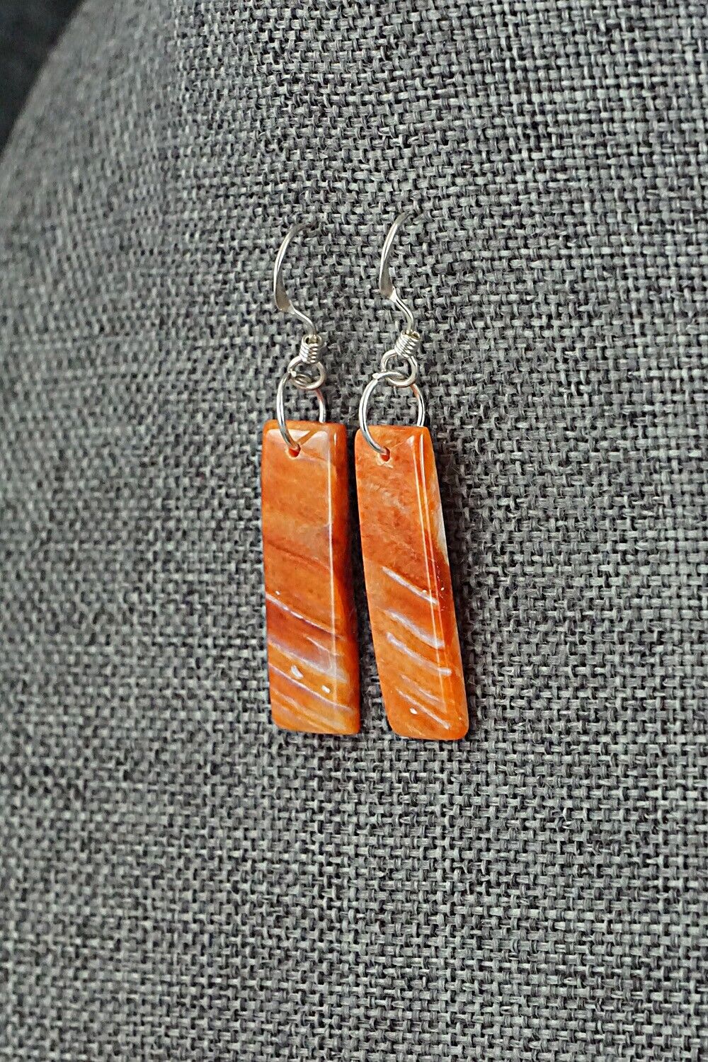 Spiny Oyster & Sterling Silver Earrings - Jesus Espino