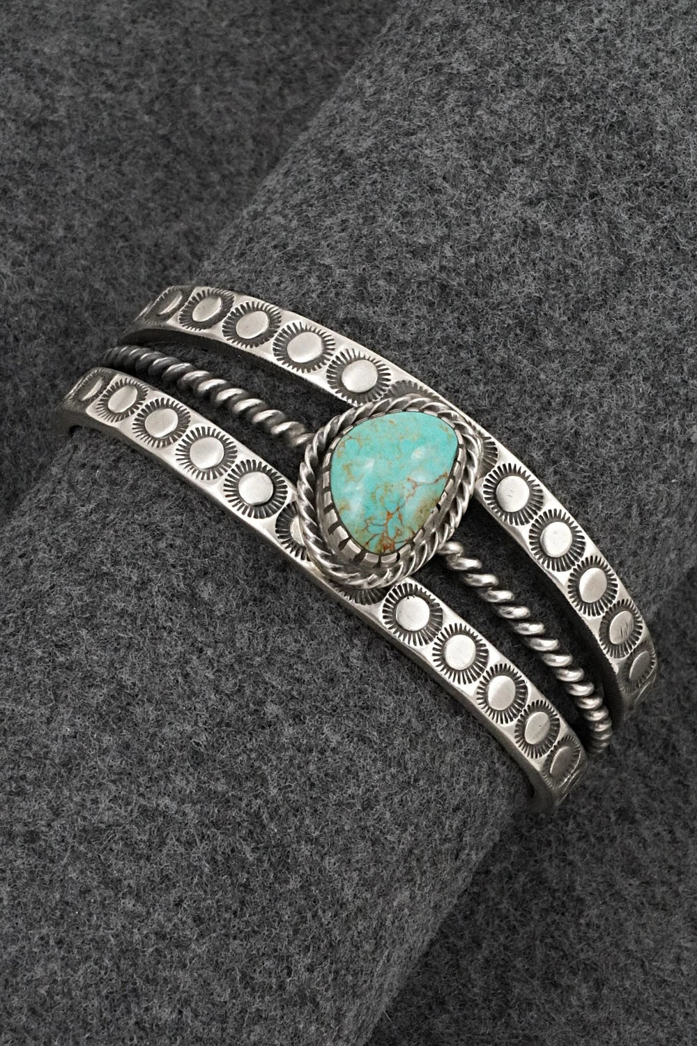 Turquoise & Sterling Silver Bracelet - Roland Dixson