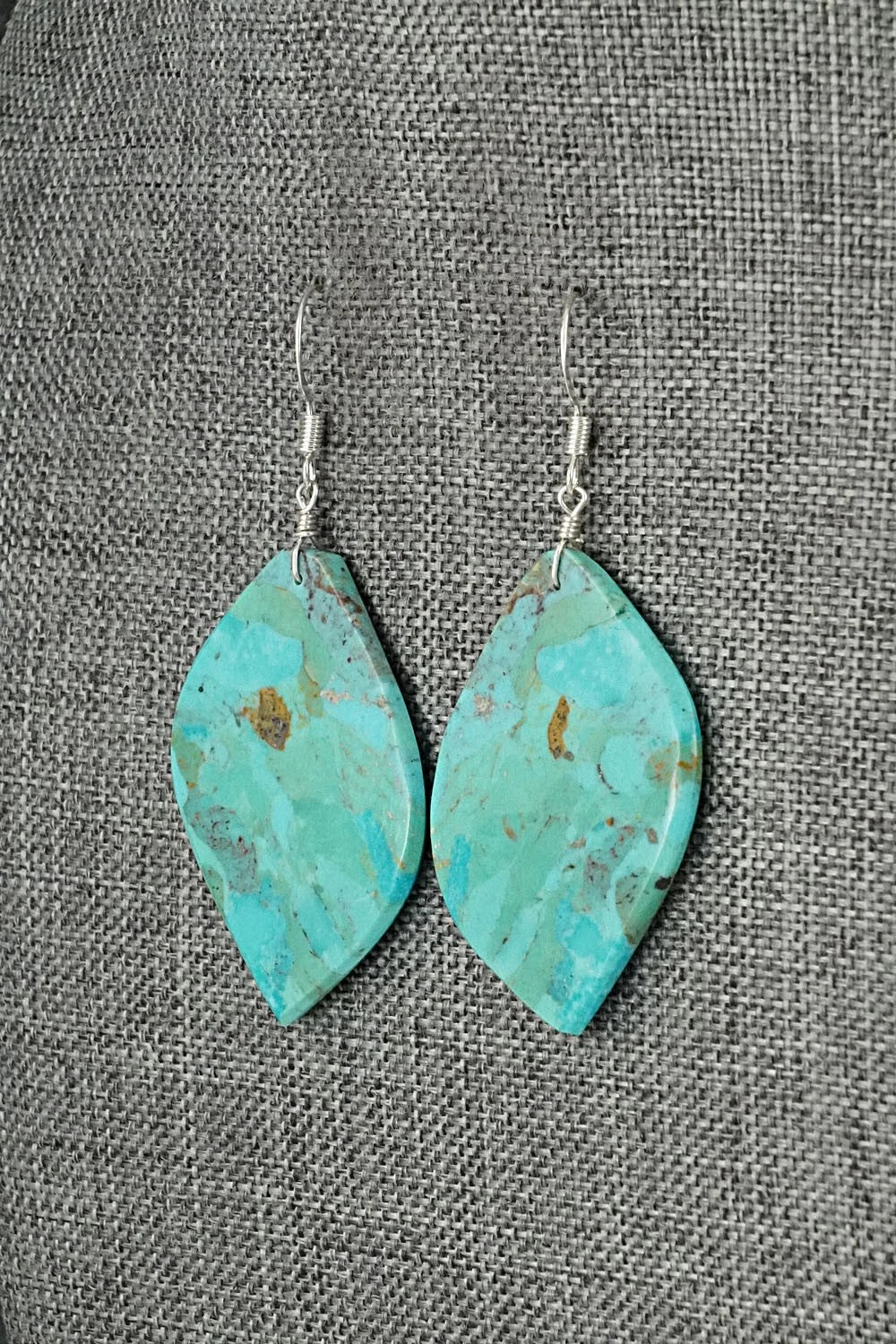Turquoise & Sterling Silver Earrings - Lupe Lovato