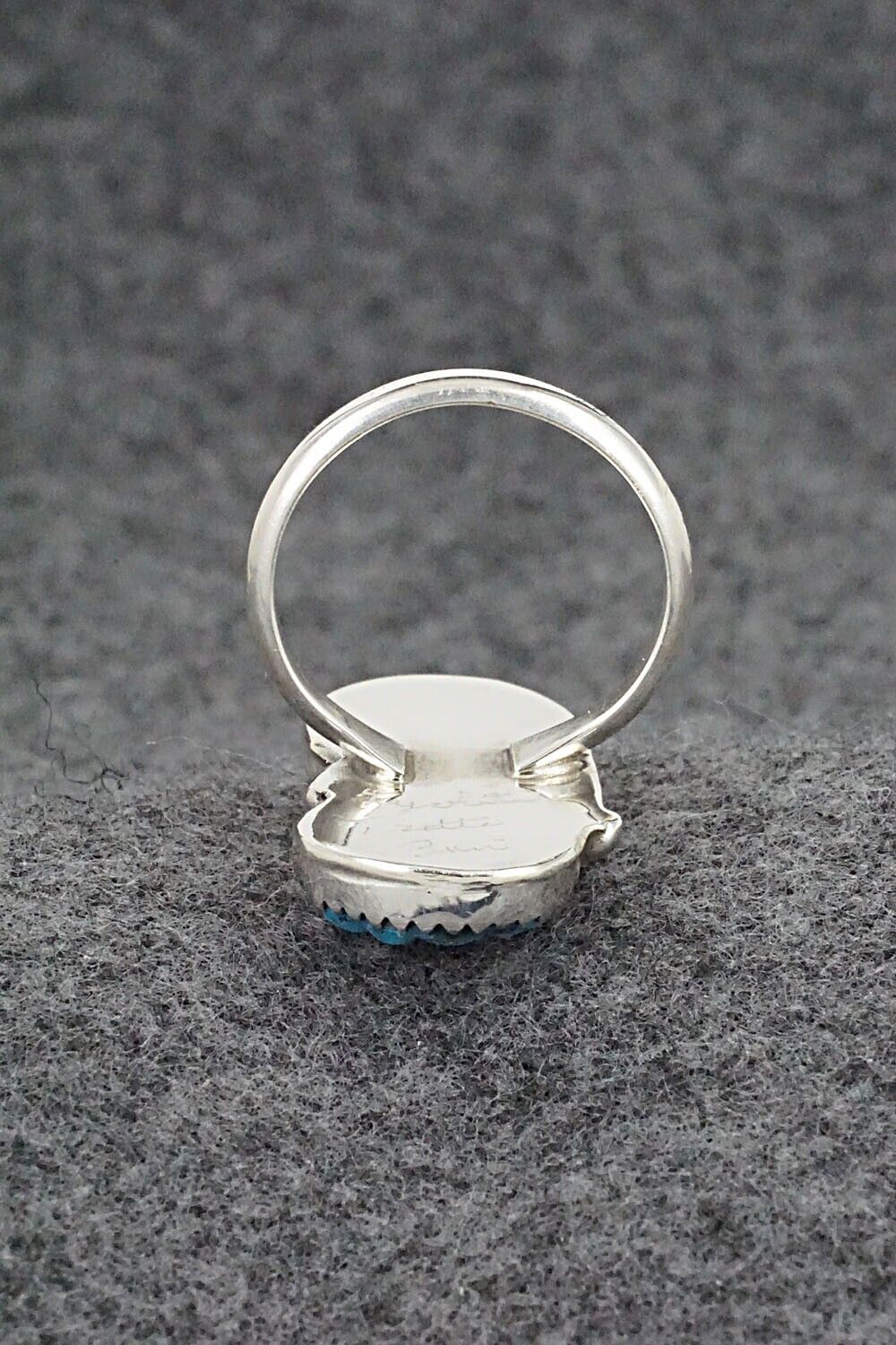 Turquoise & Sterling Silver Ring - Lyolita Tsattie - Size 7.25