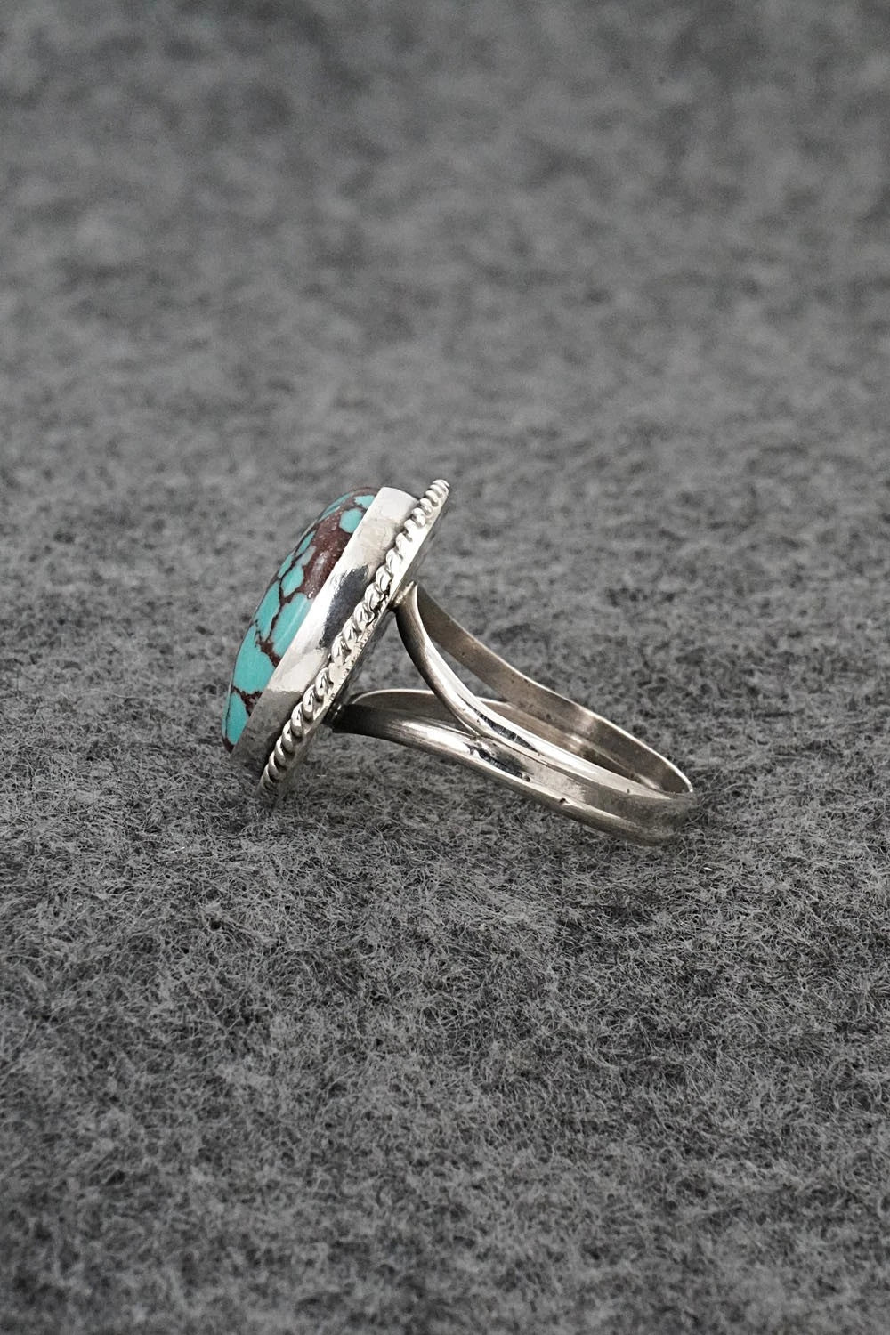 Turquoise & Sterling Silver Ring - Eugene Gruber - Size 7