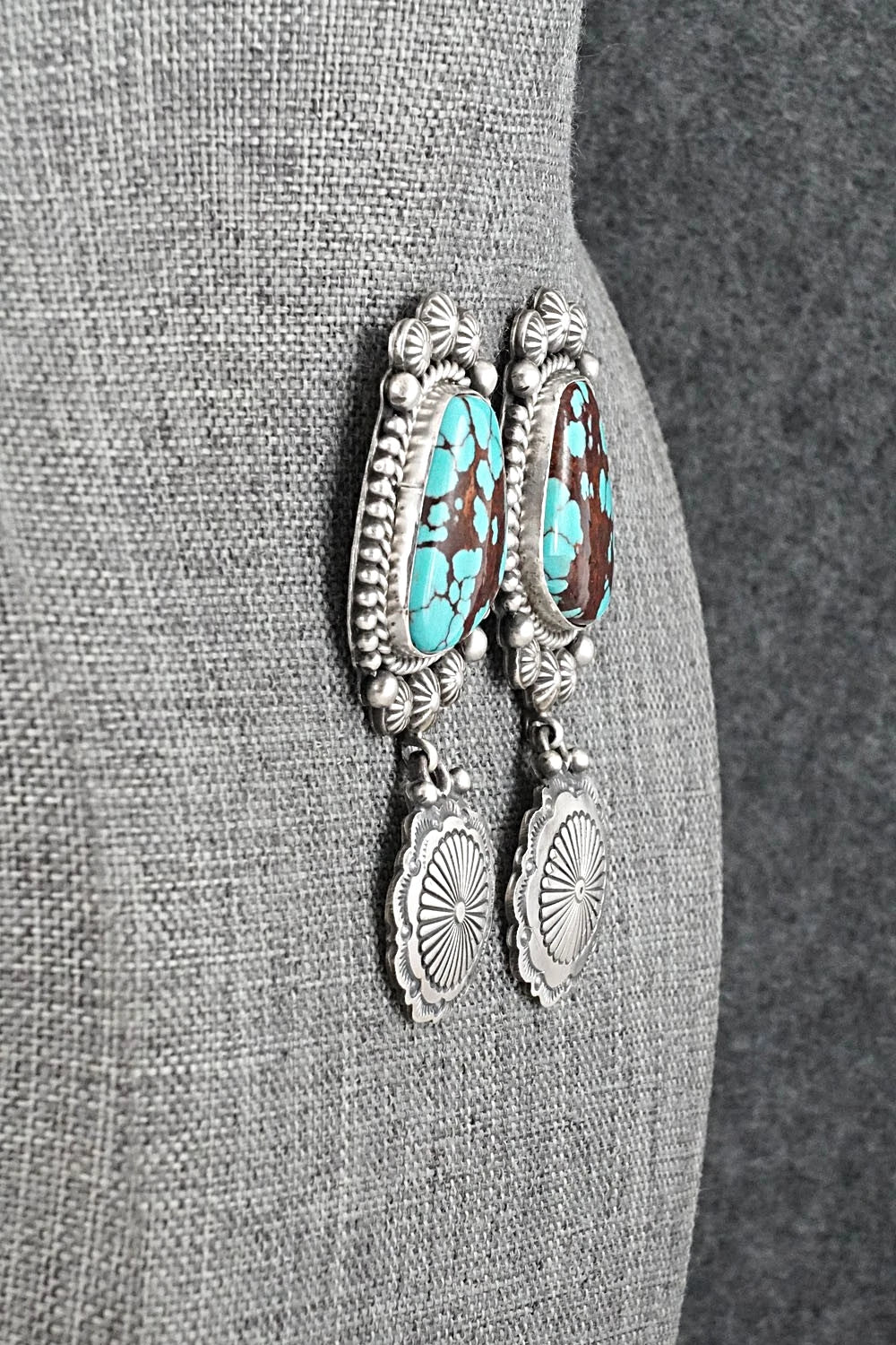Turquoise & Sterling Silver Earrings - Michael Calladitto