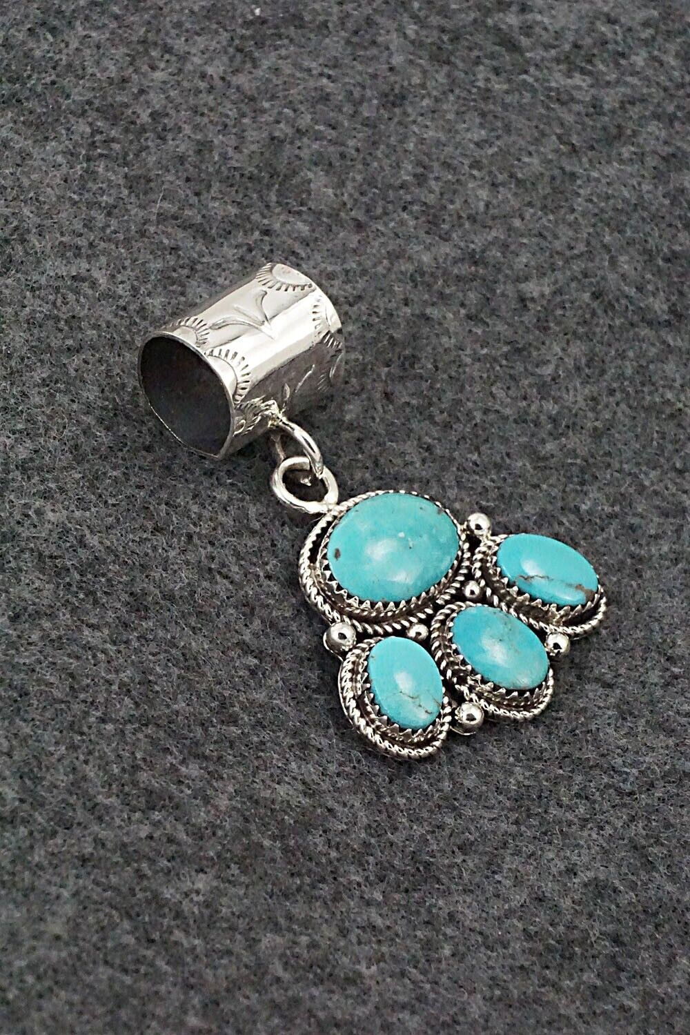 Turquoise & Sterling Silver Pendant and Earrings Set - Ernest Hawthorne