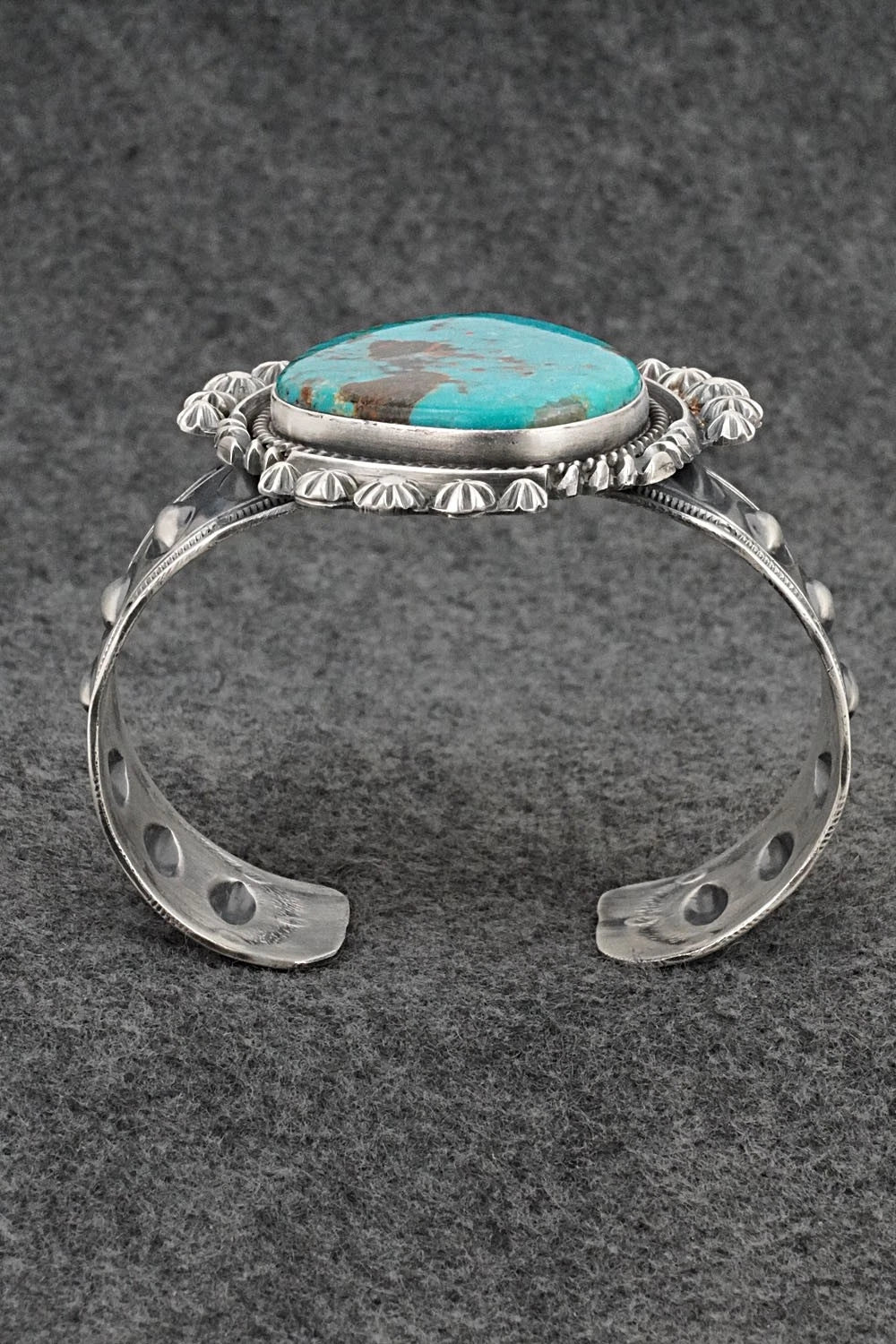 Turquoise & Sterling Silver Bracelet - Raymond Delgarito