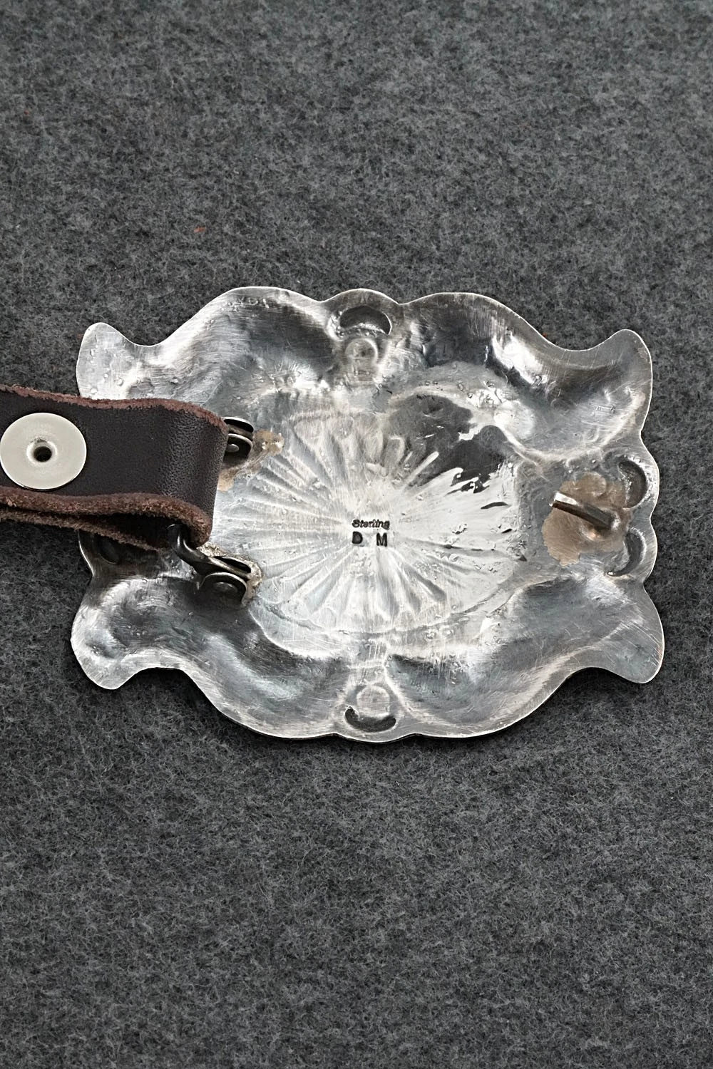 Turquoise, Sterling Silver & Leather Concho Belt - Dan Morgan