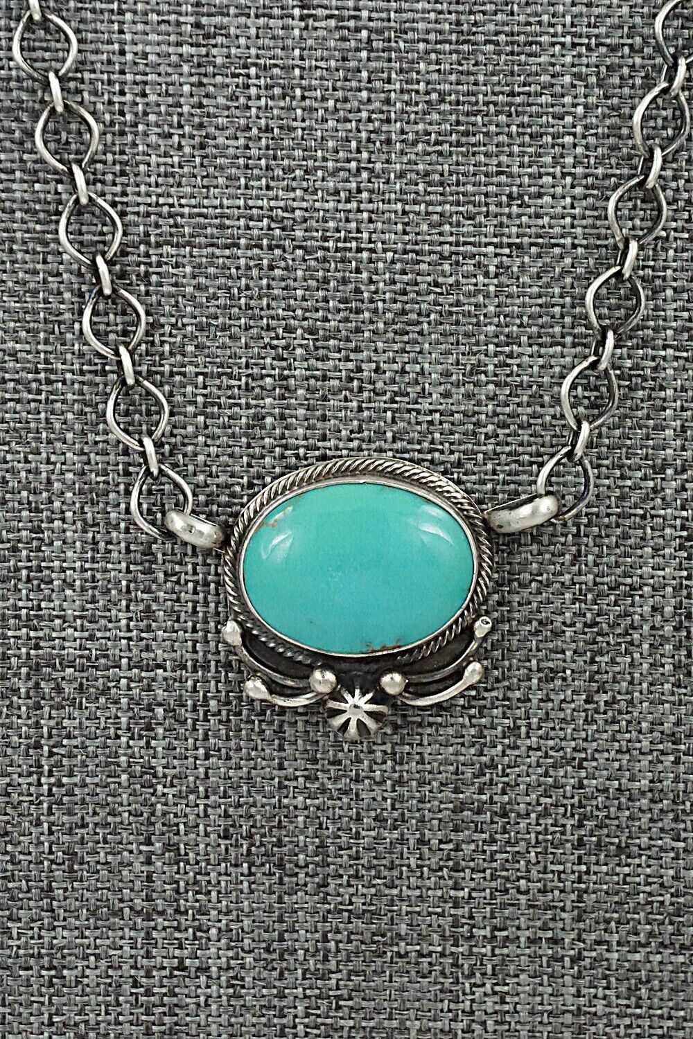 Turquoise & Sterling Silver Necklace - Kathleen Livingston