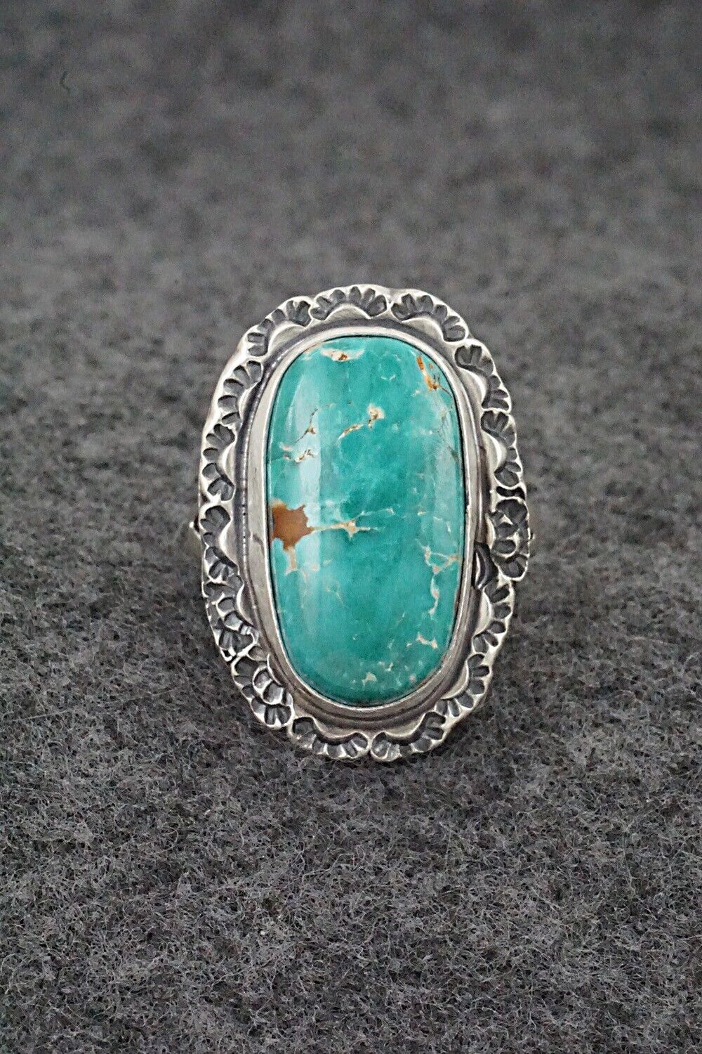 Turquoise & Sterling Silver Ring - Randy Boyd - Size 7.5