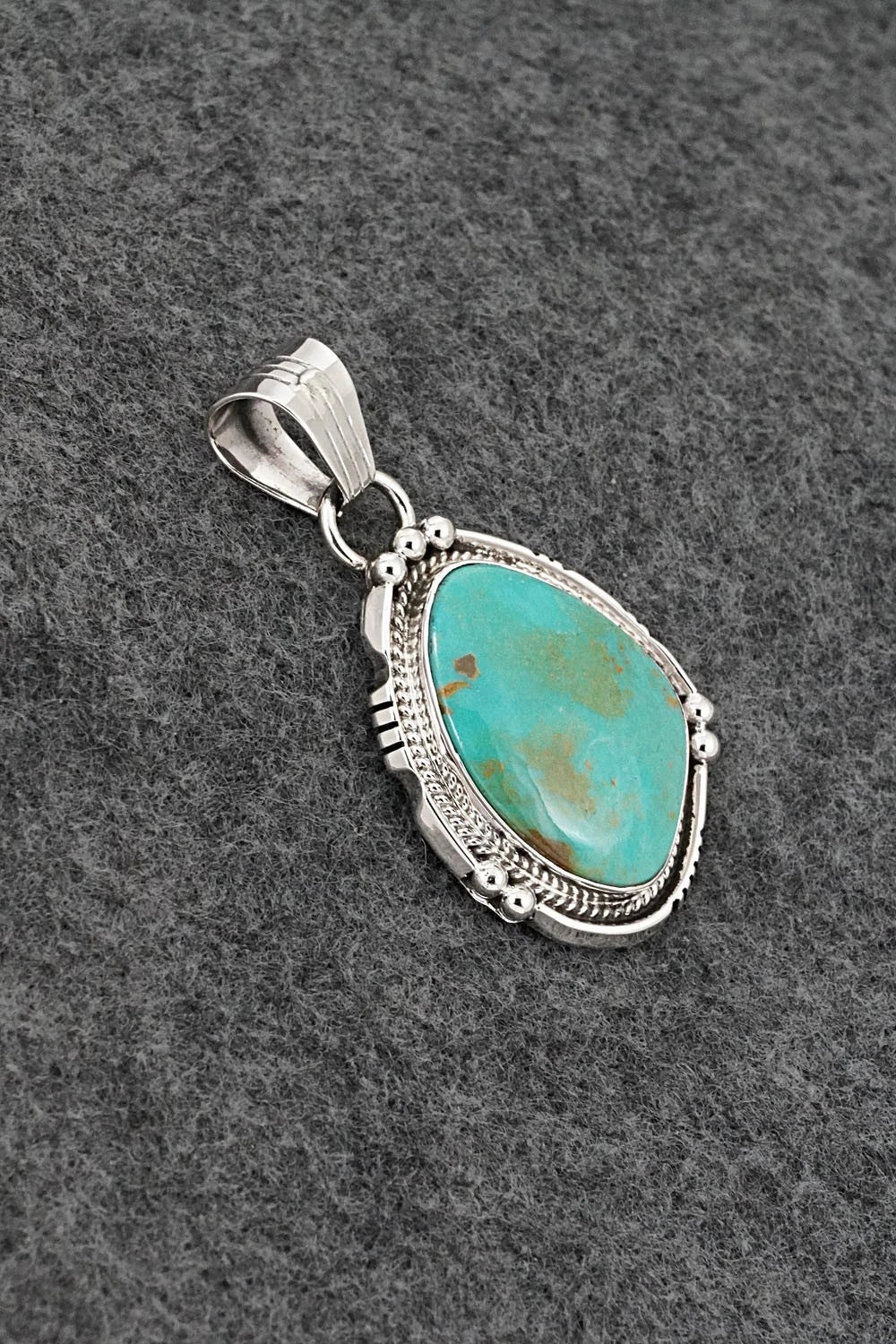 Turquoise & Sterling Silver Pendant - Marita Benally