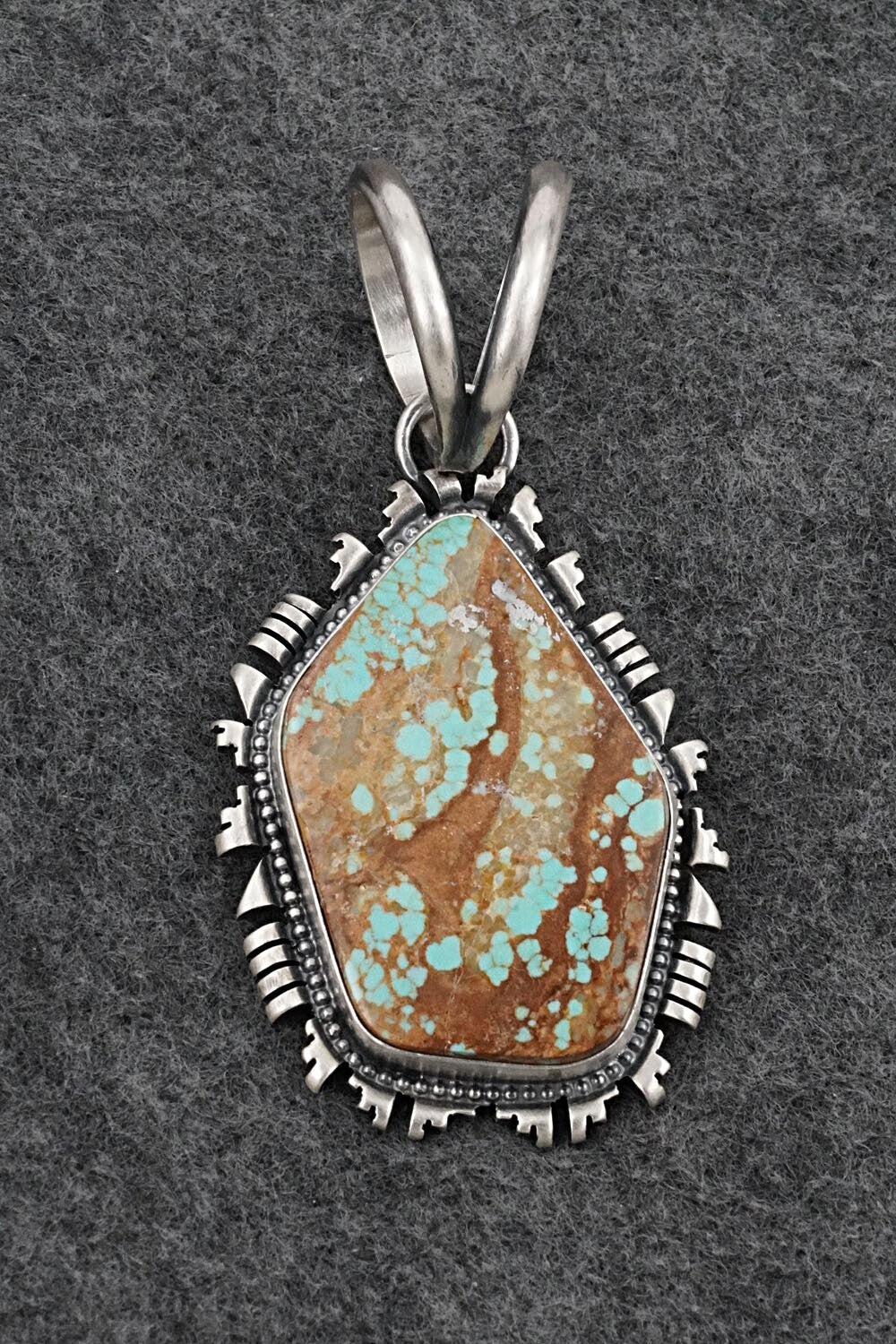 Turquoise & Sterling Silver Pendant - Randy Billy