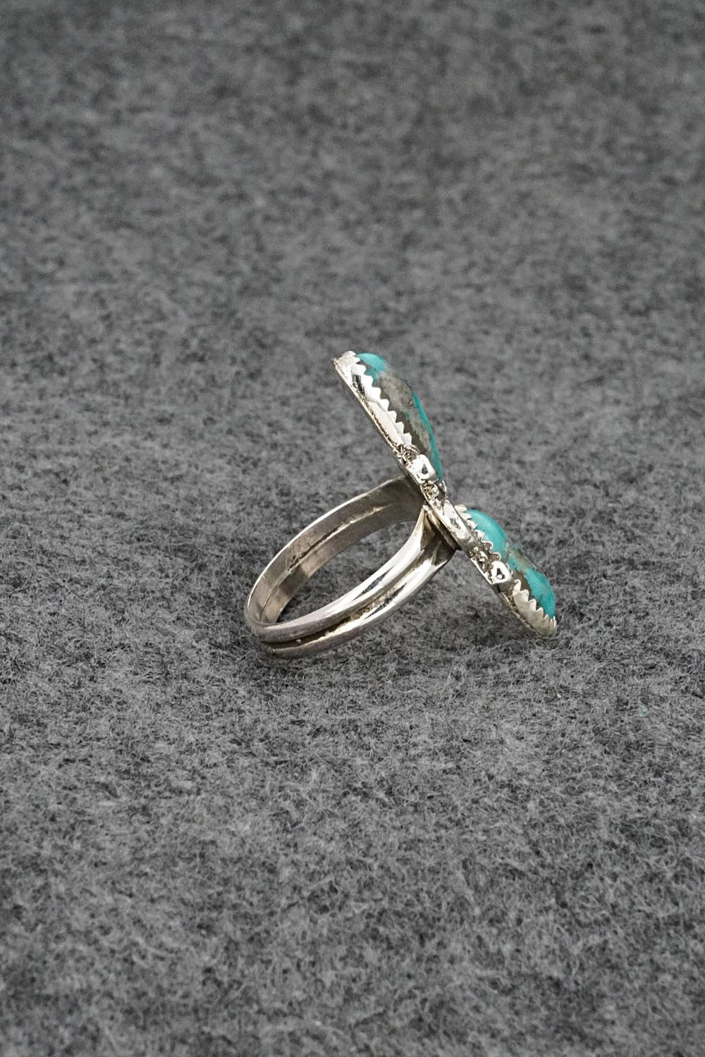 Turquoise & Sterling Silver Ring - Priscilla Reeder - Size 8.25
