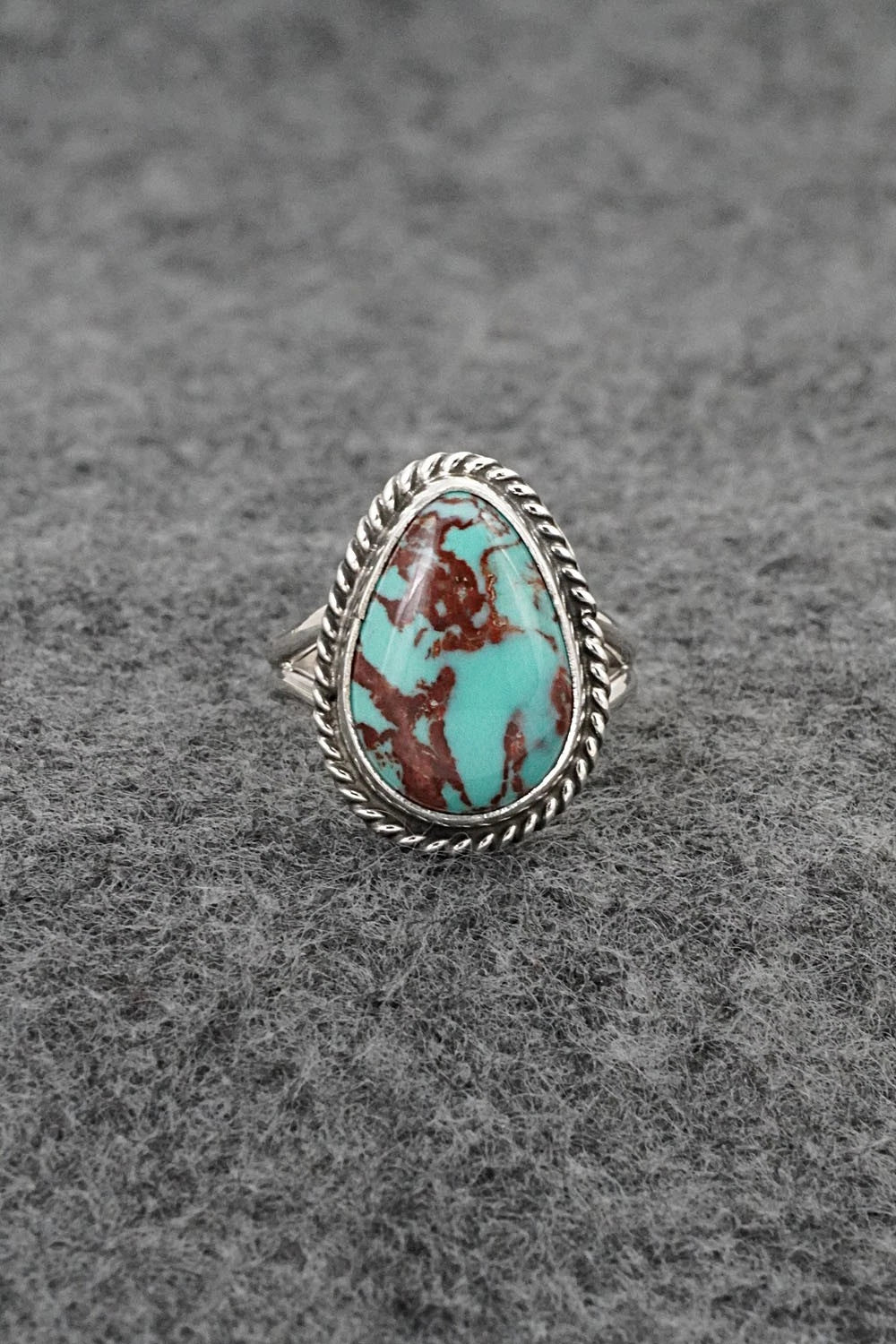 Turquoise & Sterling Silver Ring - Eugene Gruber - Size 5