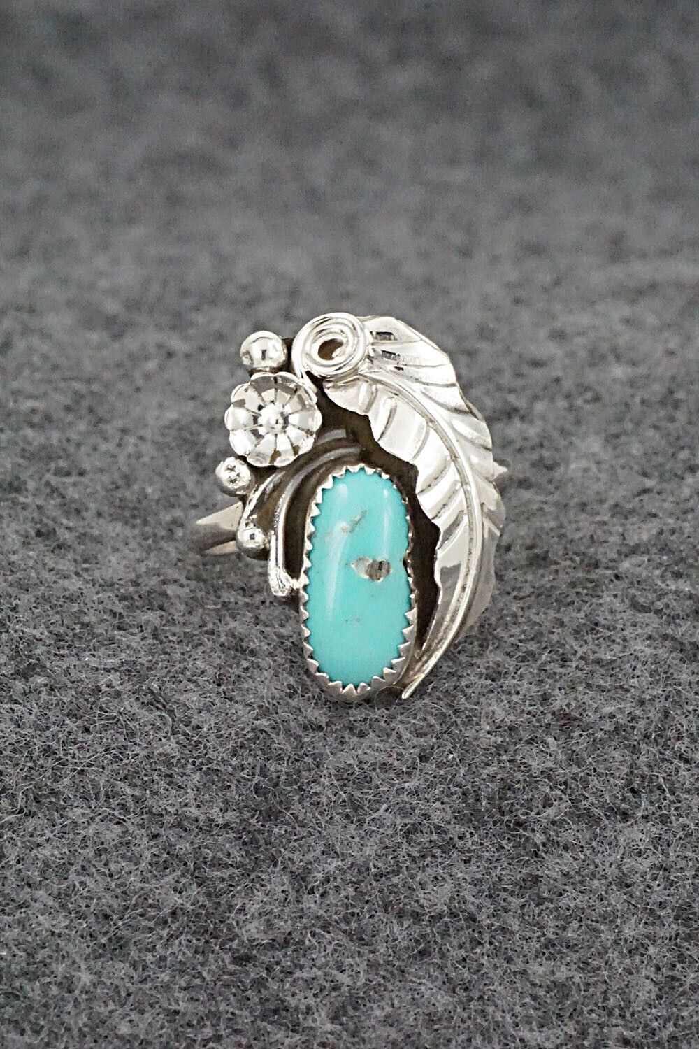 Turquoise & Sterling Silver Ring - Helena Martinez - Size 7.75