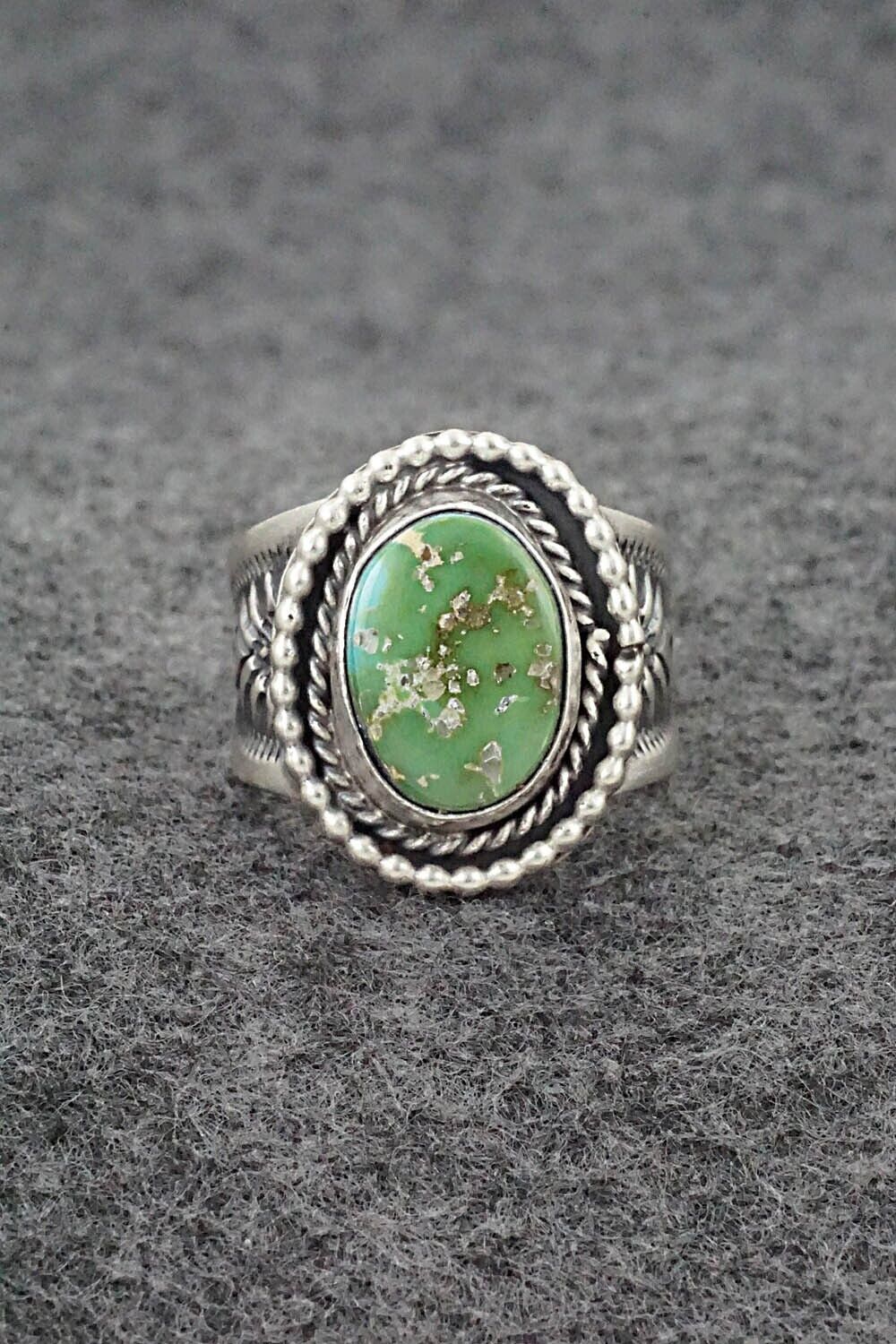 Turquoise & Sterling Silver Ring - Jeannette Saunders - Size 8