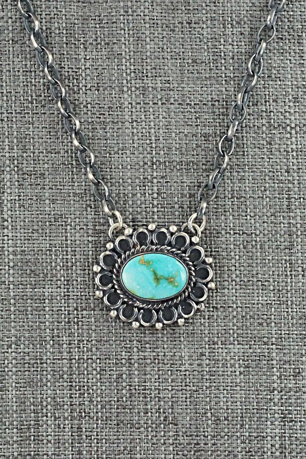 Turquoise & Sterling Silver Necklace - Joe Piaso