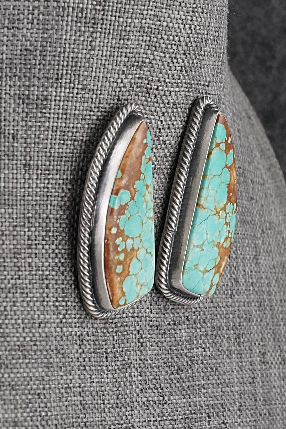 Turquoise & Sterling Silver Necklace and Earrings Set - Paul Livingston