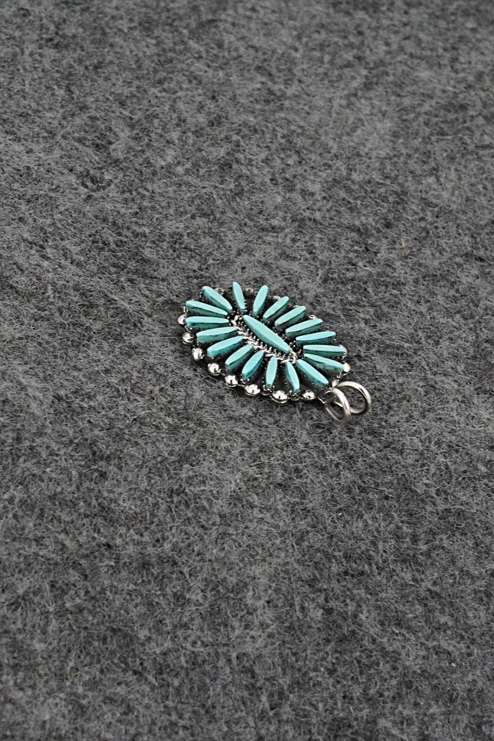 Turquoise & Sterling Silver Pendant - Fritzon Owaleon