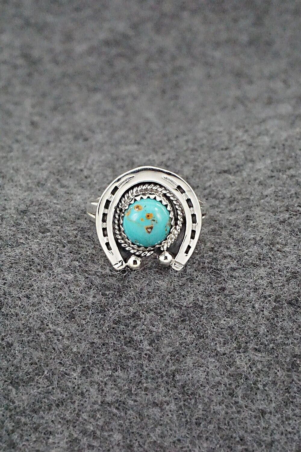 Turquoise & Sterling Silver Ring - Alice Rose Saunders - Size 8