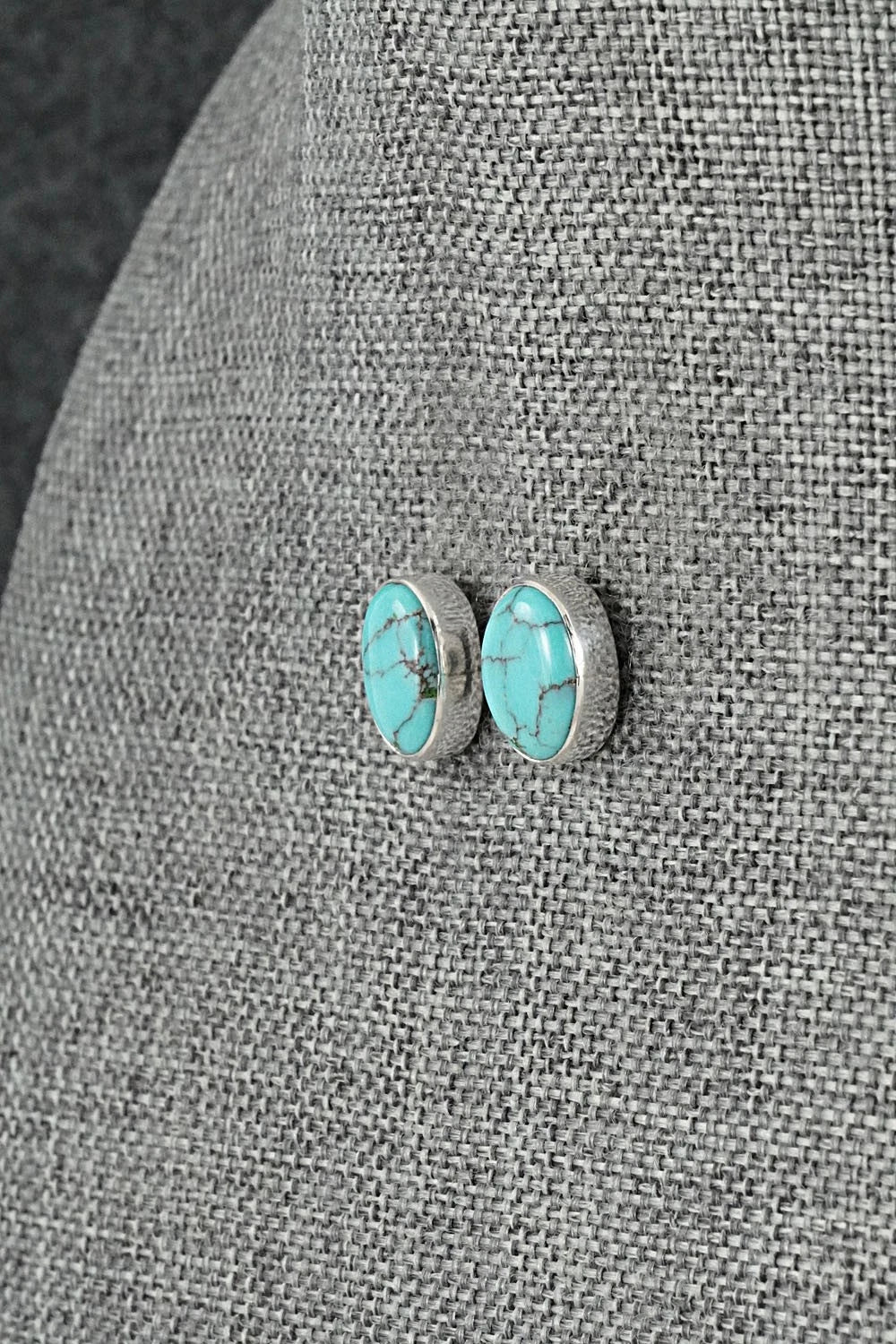 Turquoise & Sterling Silver Earrings - Eugene Gruber