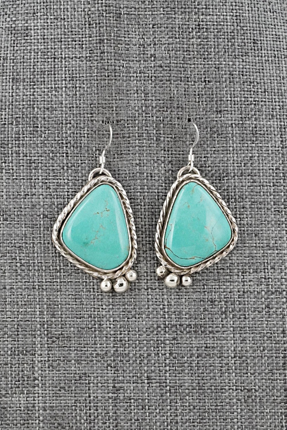 Turquoise & Sterling Silver Earrings - Aaron Robertson