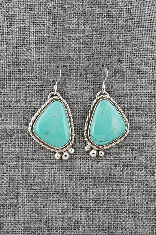 Turquoise & Sterling Silver Earrings - Aaron Robertson