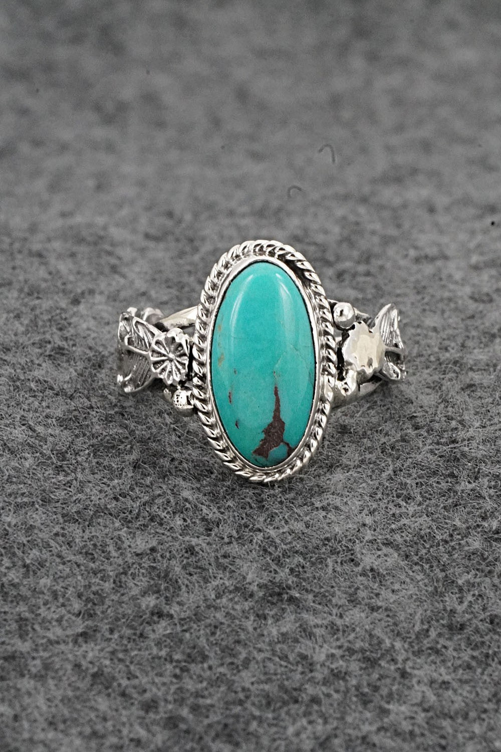 Turquoise & Sterling Silver Ring - Annette Chiquito - Size 8