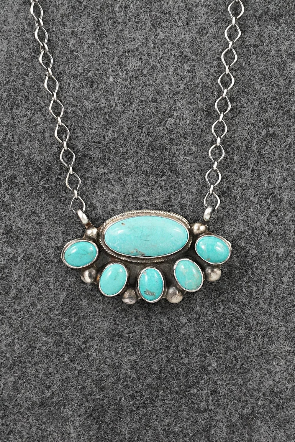 Turquoise & Sterling Silver Necklace - Kathleen Livingston
