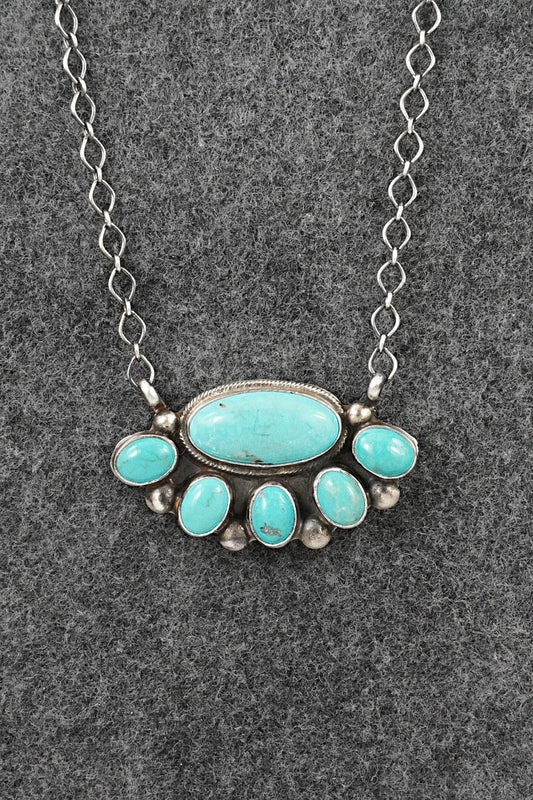 Turquoise & Sterling Silver Necklace - Kathleen Livingston