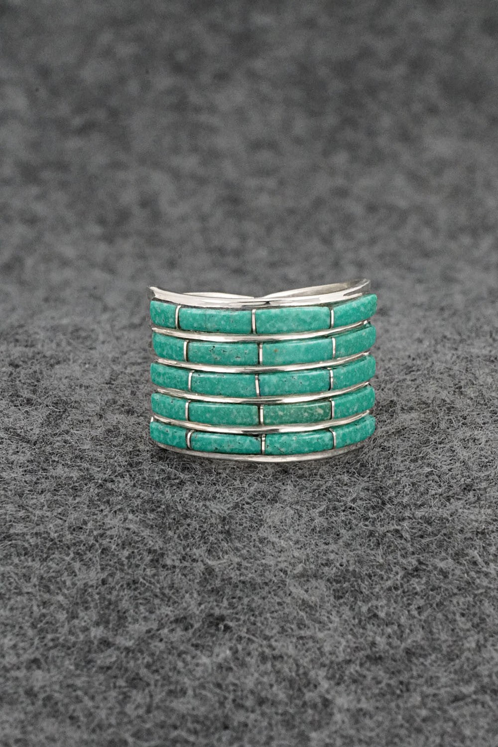 Turquoise & Sterling Silver Ring - Jamie Johnson - Size 7.5