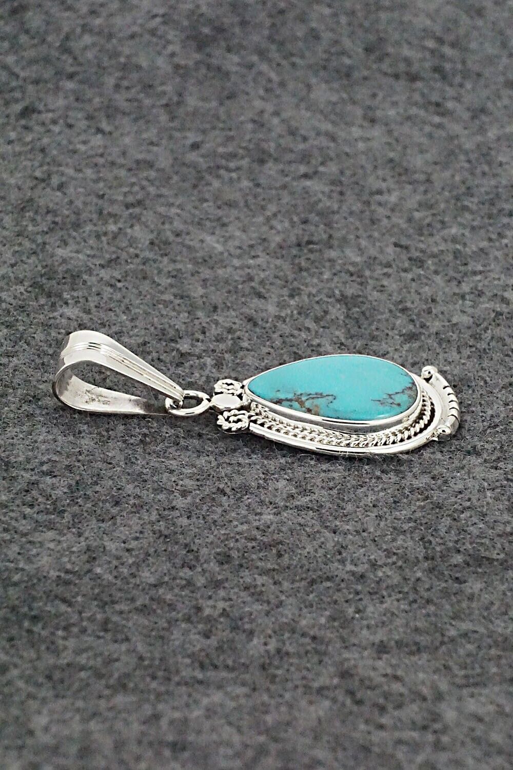 Turquoise & Sterling Silver Pendant - Samuel Yellowhair